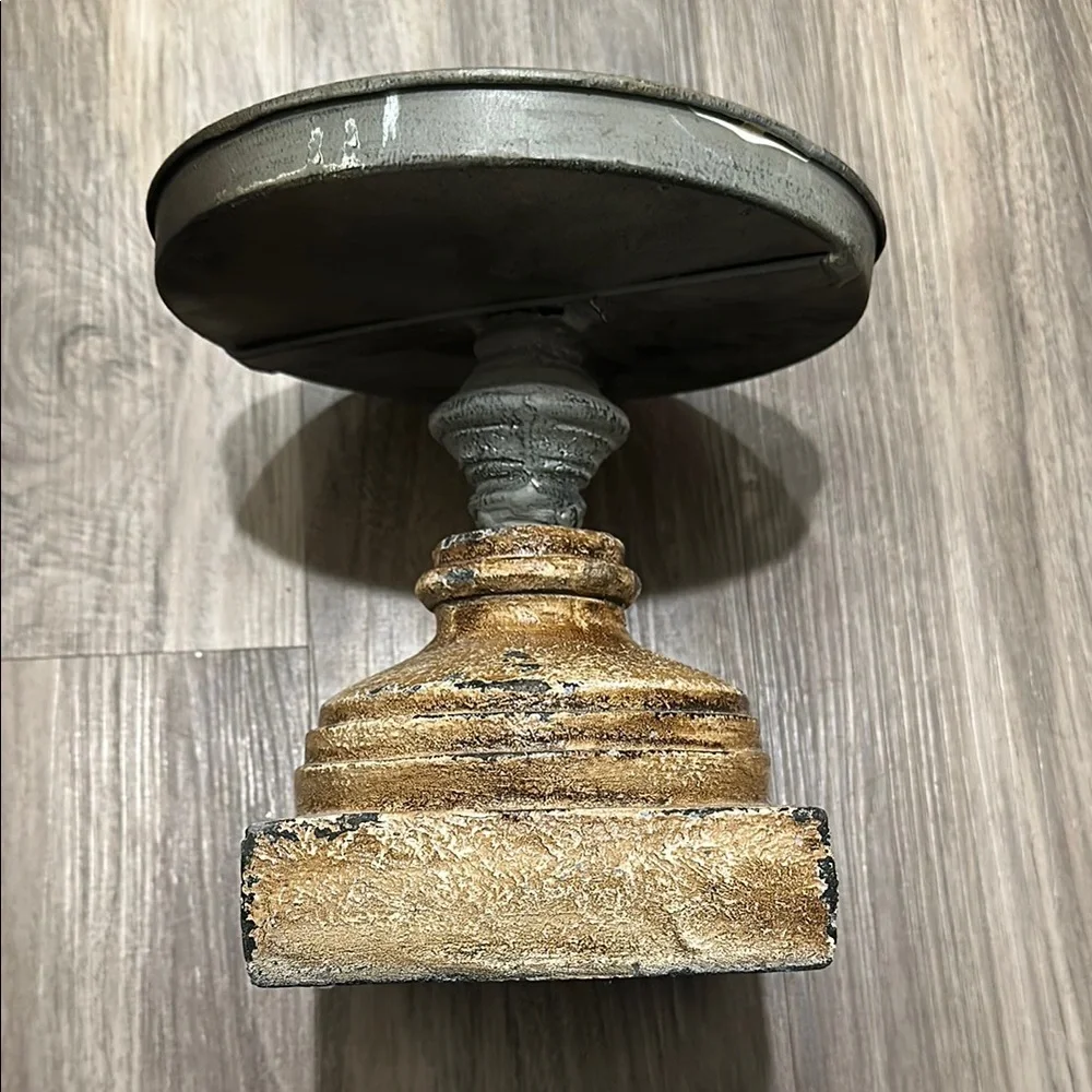 🕯️ Gothic Gold Pedestal Stand | Moody French Country Candle Riser